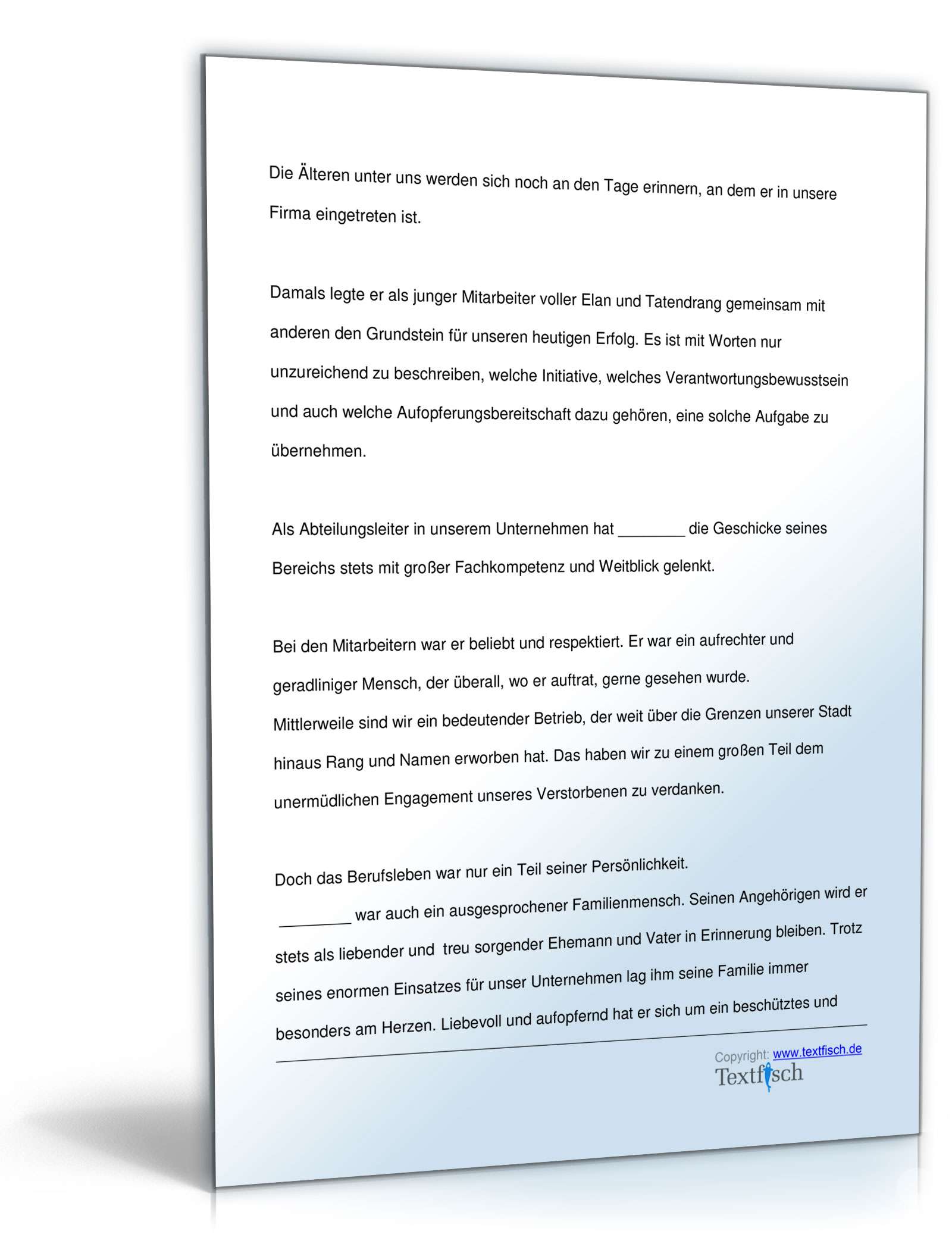 Trauerrede für einen Kollegen/Kollegin PDF. Seite: 3