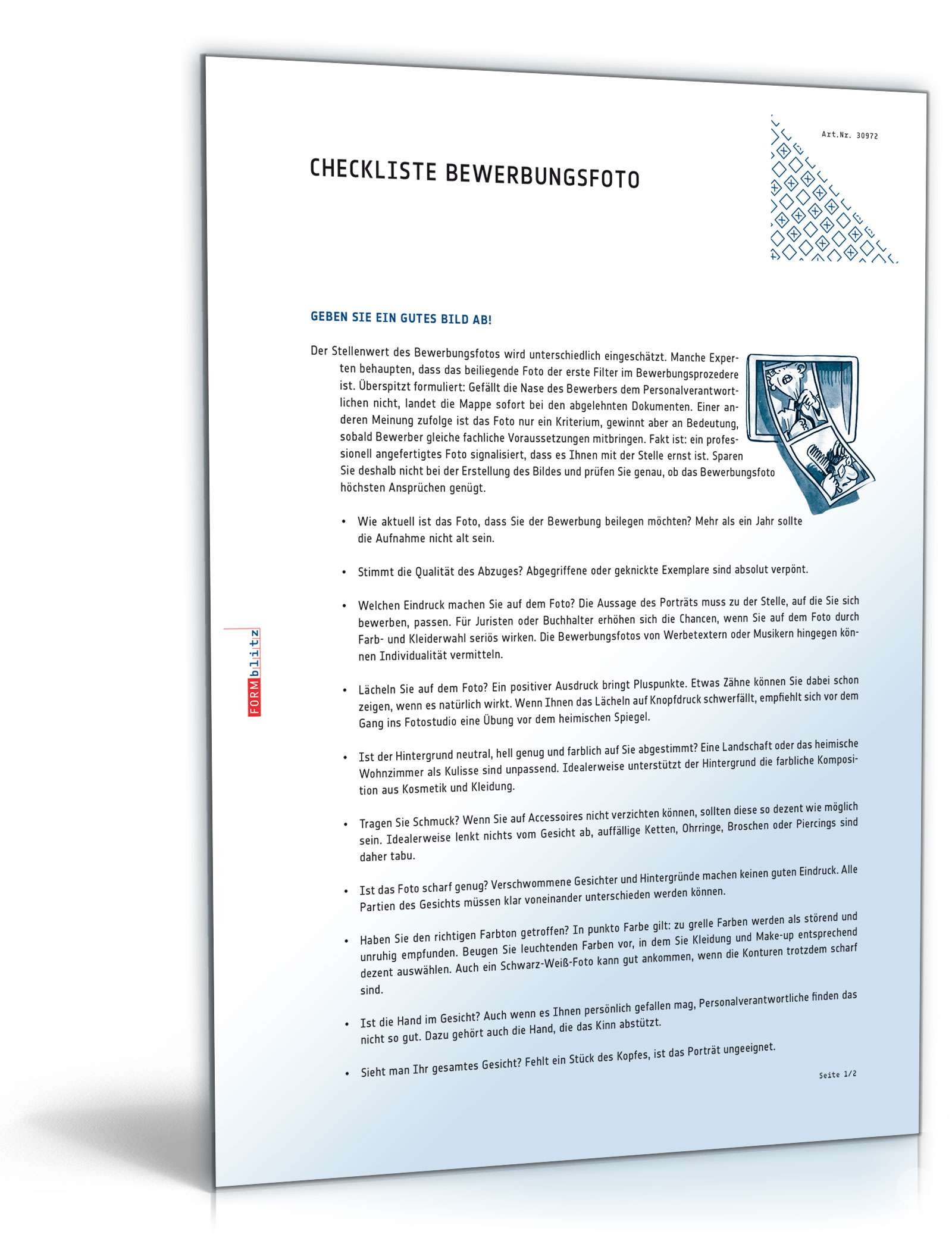 Checkliste Bewerbungsfoto PDF