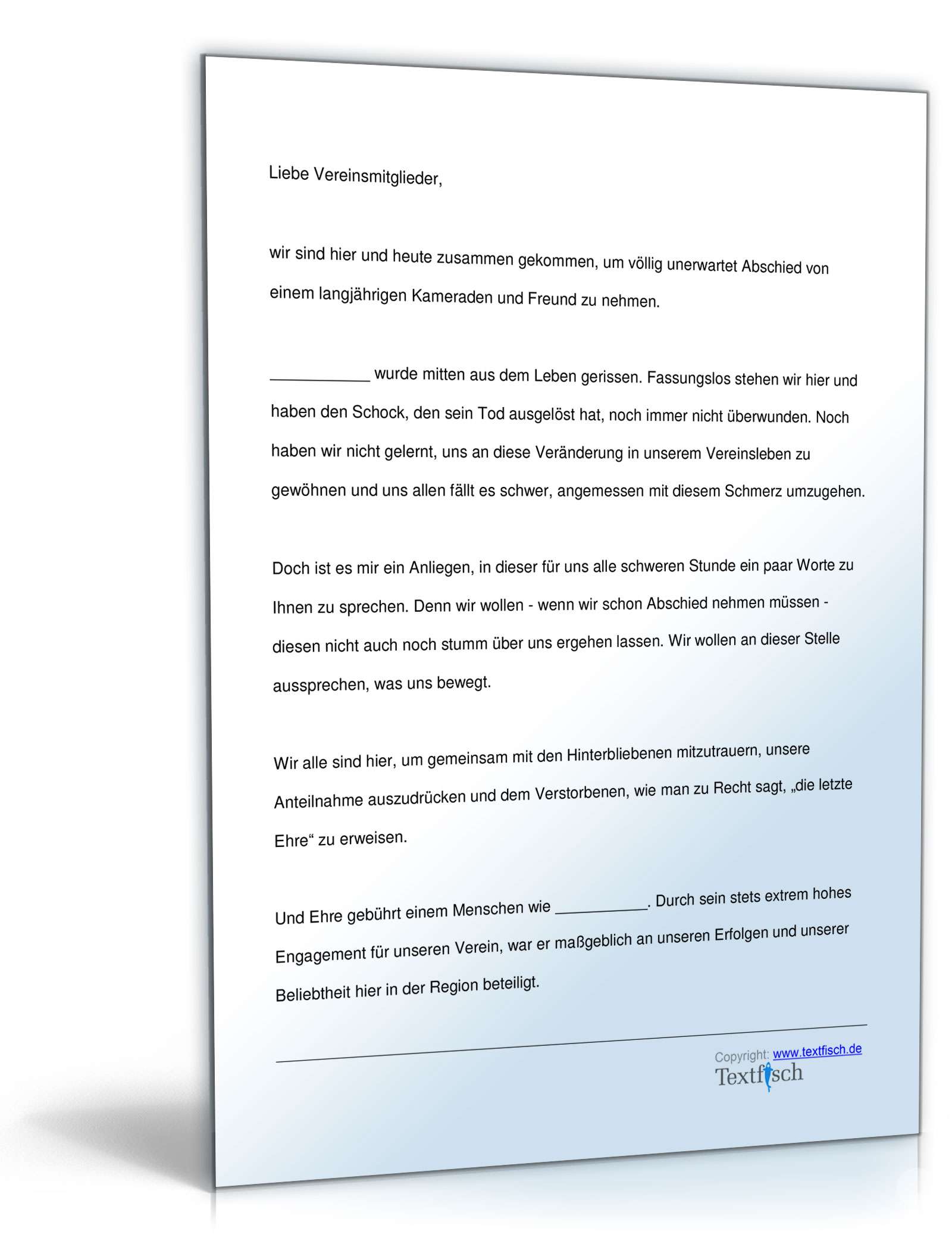Gedenkrede für ein Vereinsmitglied PDF. Seite: 2