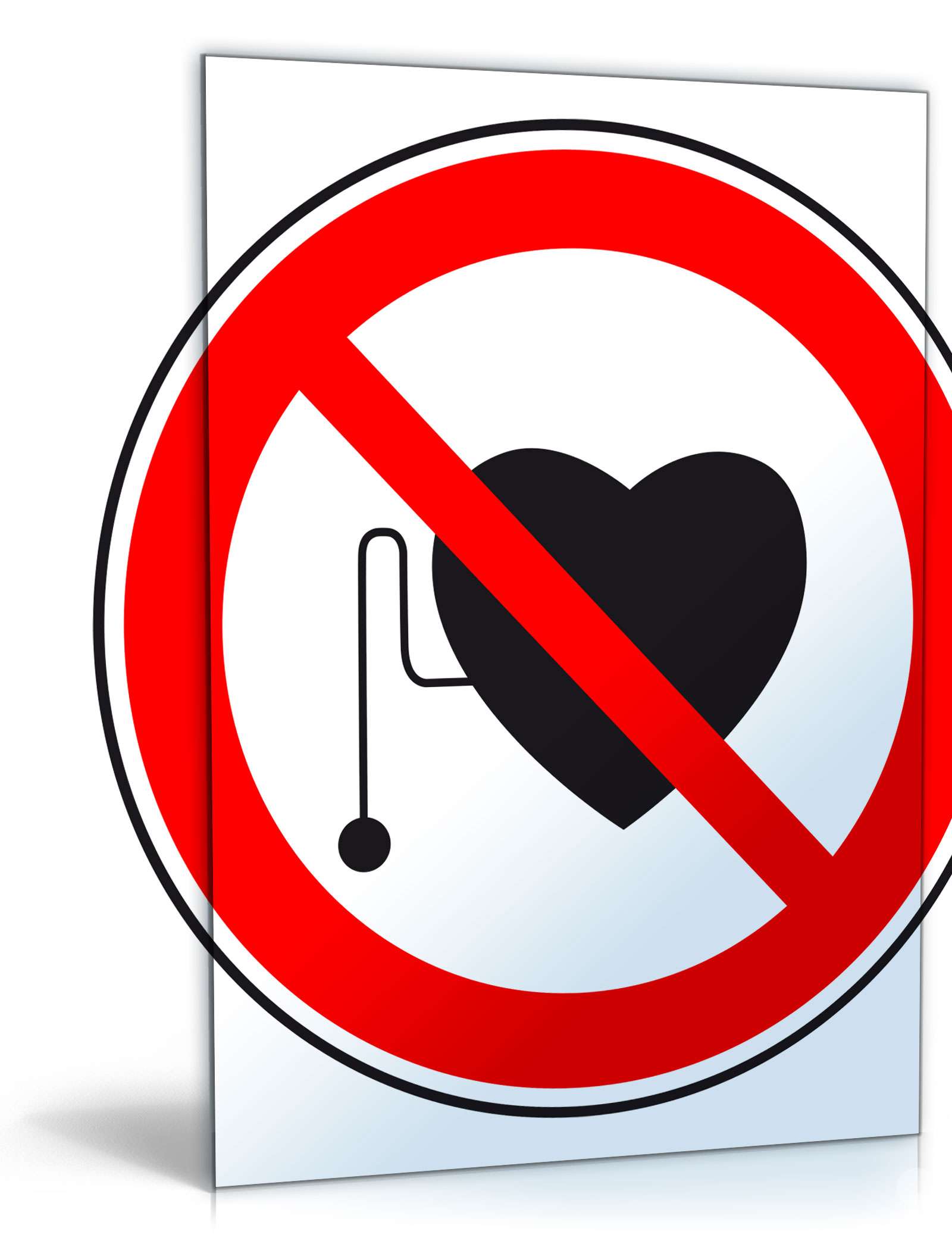 Schild "Verbot für Herzschrittmacher" PDF