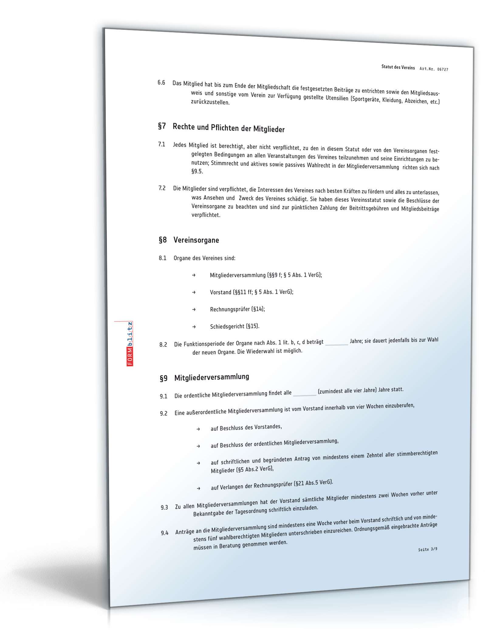 Statut des Vereins PDF. Seite: 3