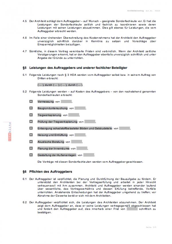 Architektenvertrag Word. Seite: 3