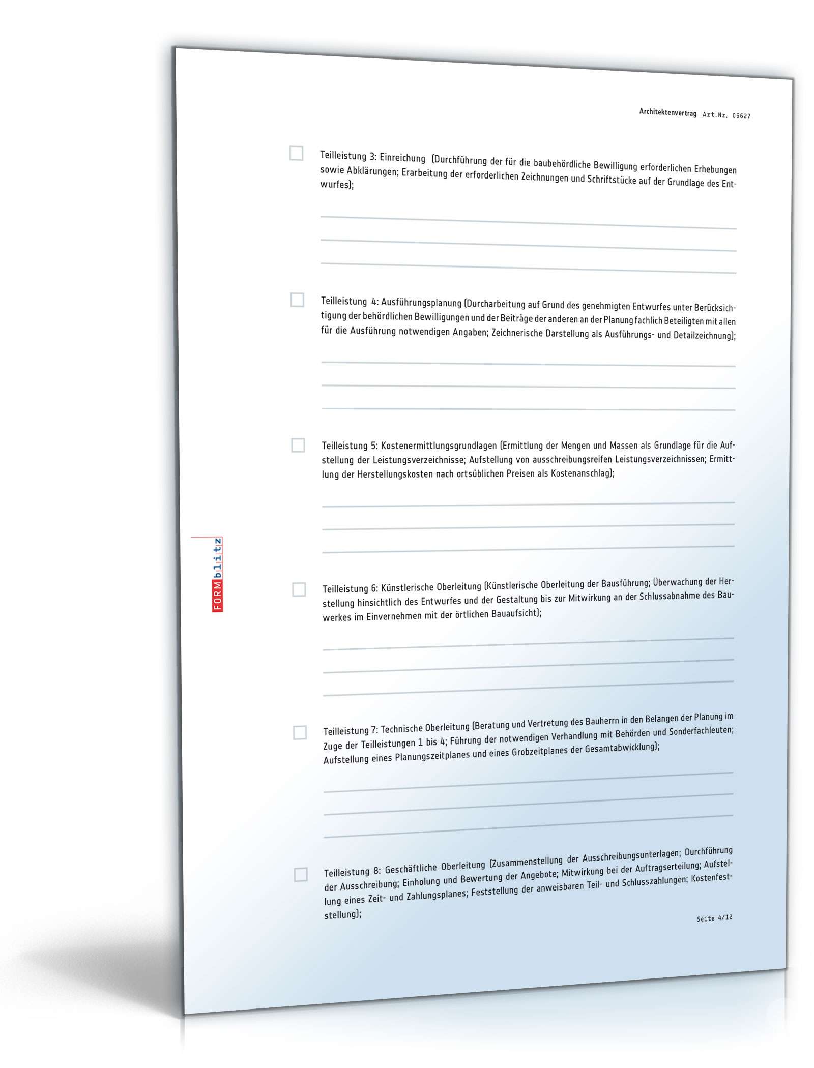 Architektenvertrag PDF. Seite: 4