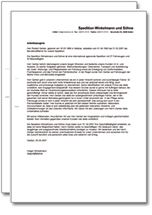 Dienstzeugnis-Paket (Berufskraftfahrer) Excel