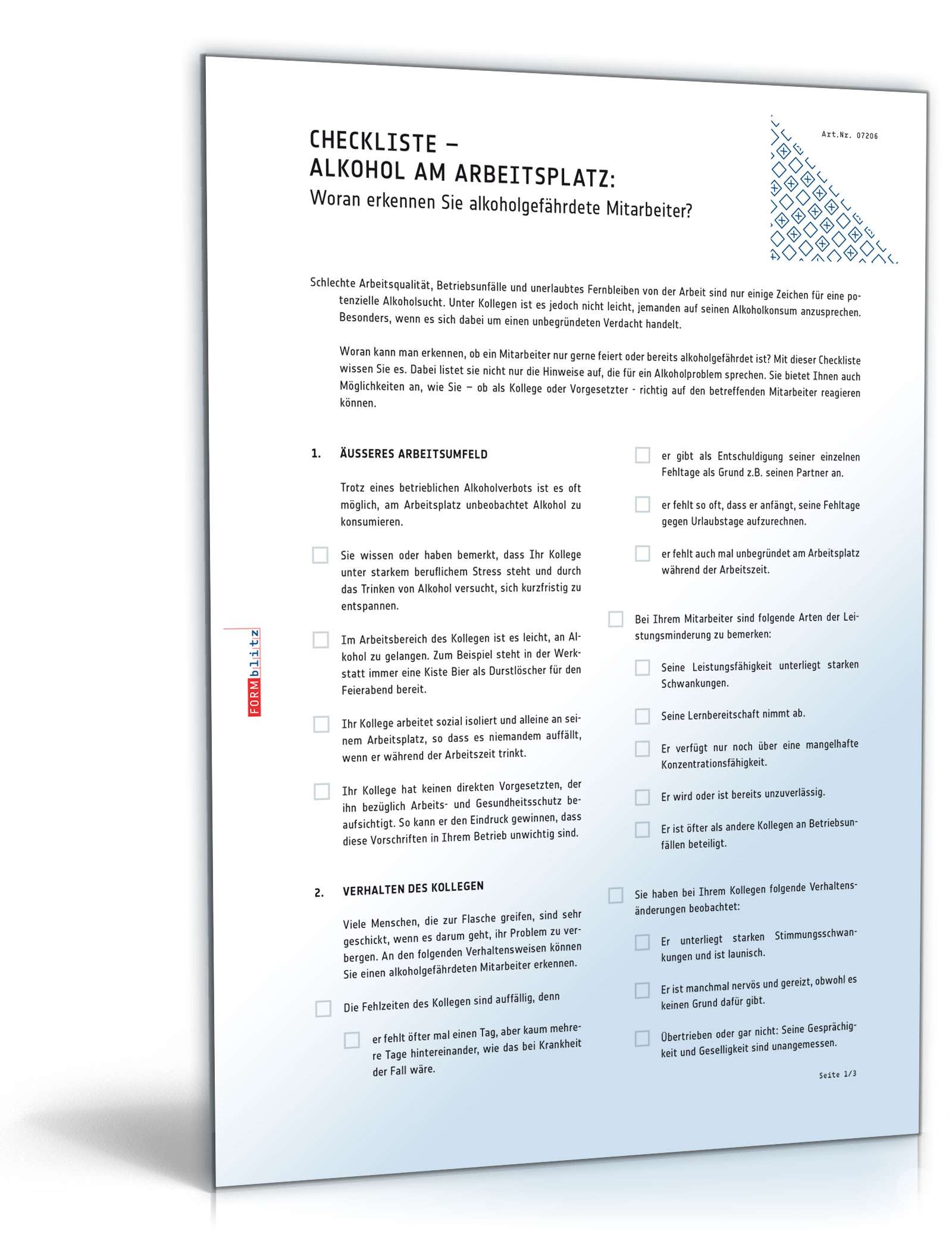 Alkohol am Arbeitsplatz: Woran erkennen Sie alkoholgefährdete Mitarbeiter? PDF
