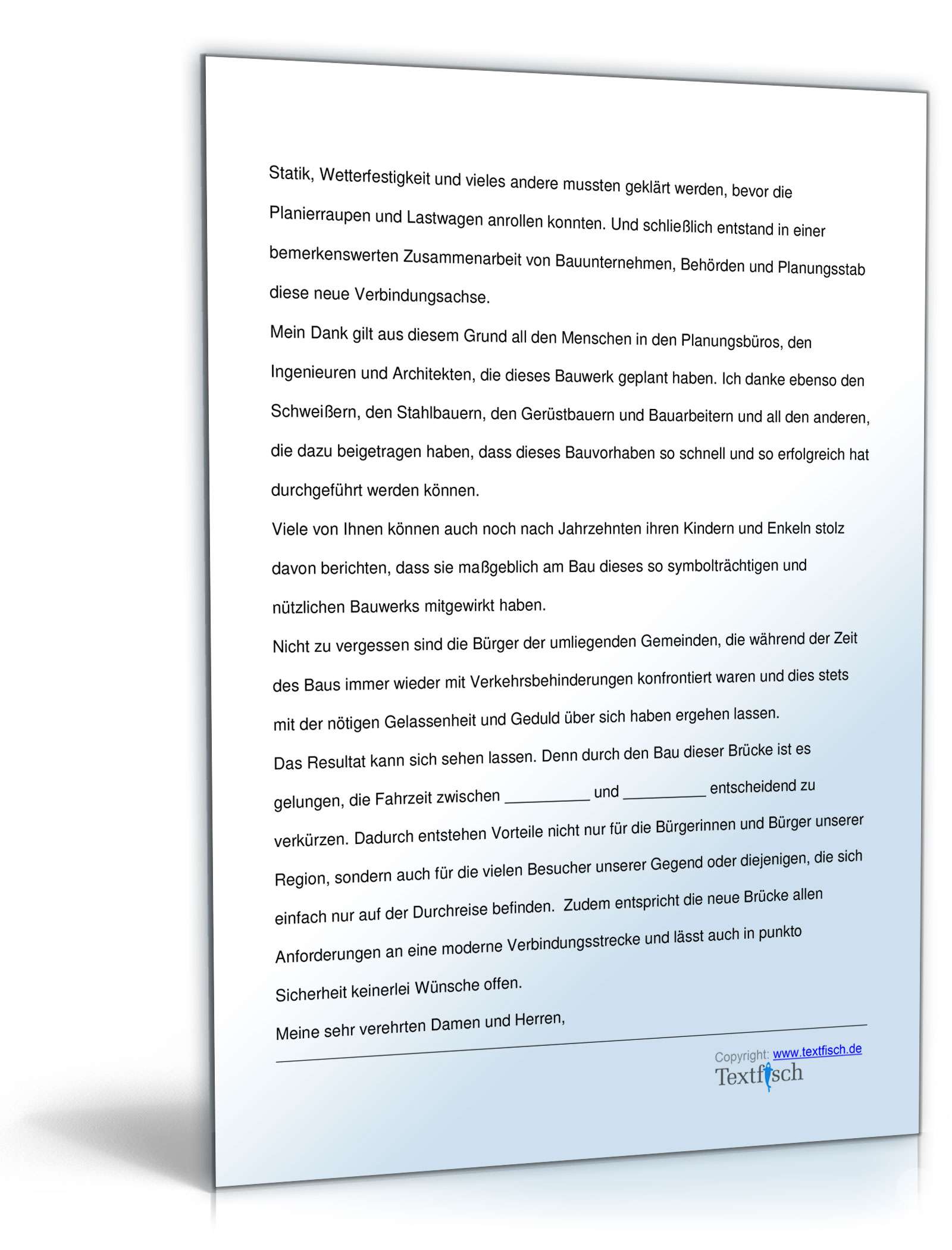 Einweihungsrede - Einweihung einer Brücke   PDF. Seite: 3