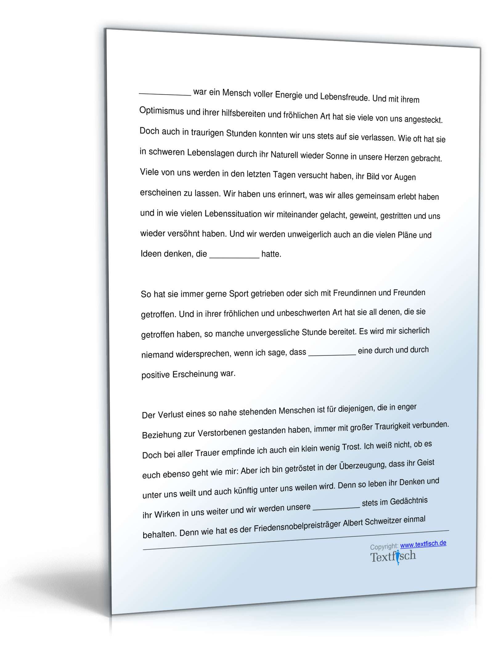 Trauerrede - Tochter stirbt nach Unfall PDF. Seite: 3