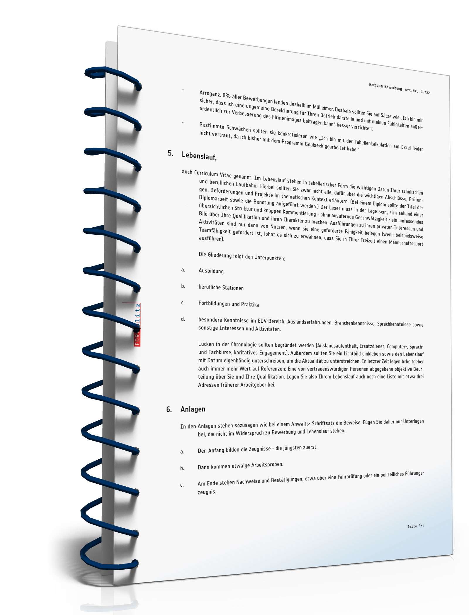 Ratgeber Bewerbung PDF. Seite: 4