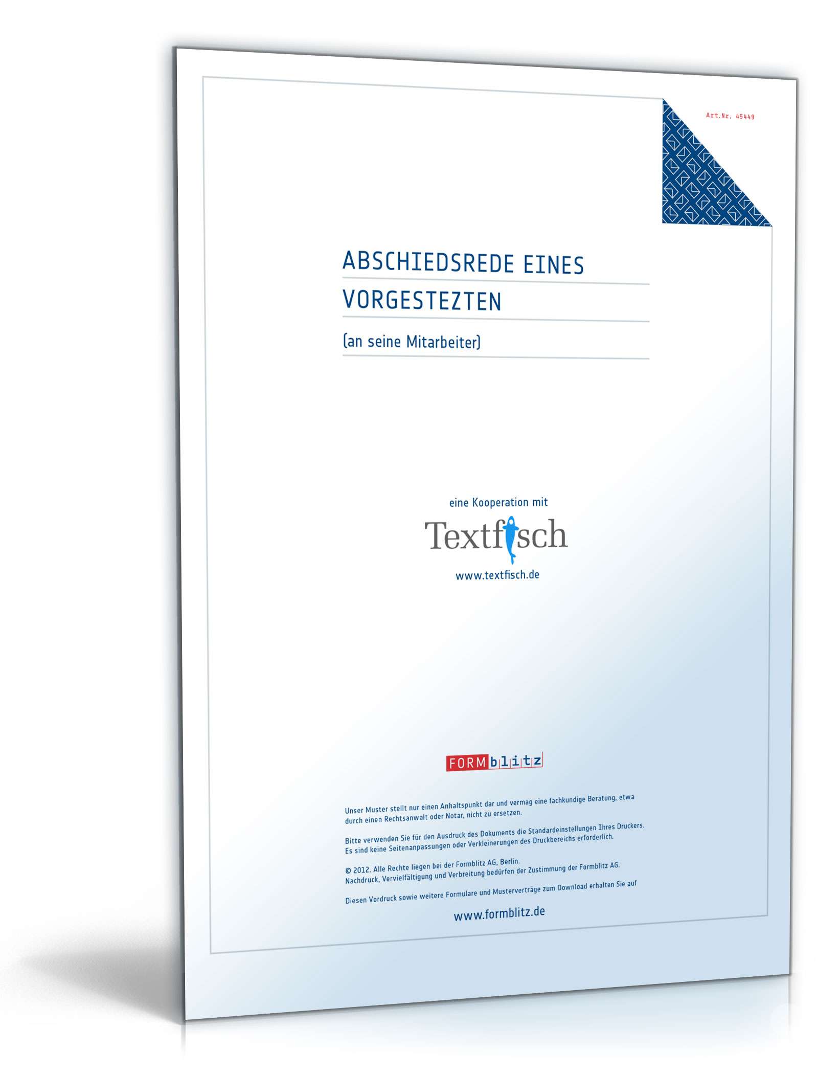 Abschiedsrede eines Vorgesetzten  PDF