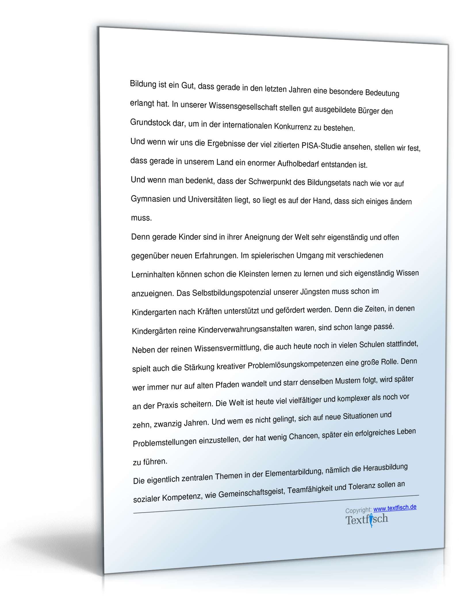 Eröffnungsrede - Einweihung eines Kindergartens PDF. Seite: 3