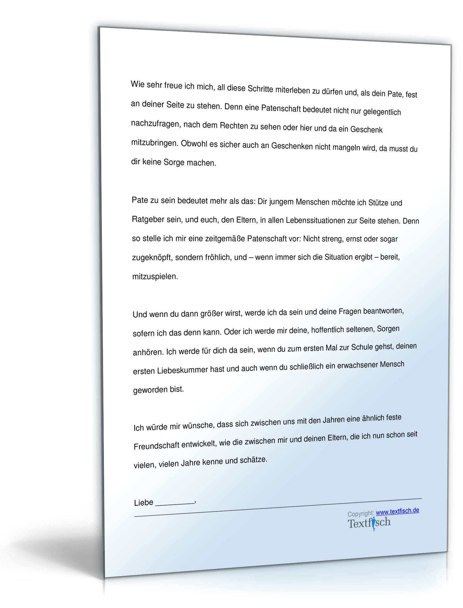 Taufrede des Paten/ der Patin für ein Mädchen PDF. Seite: 4